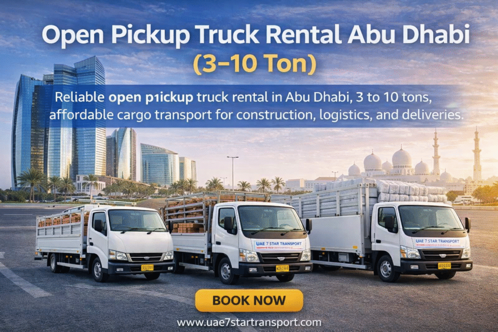 AbuDhabiTruckHire #MusaffahTruckRental #PickupRentalUAE