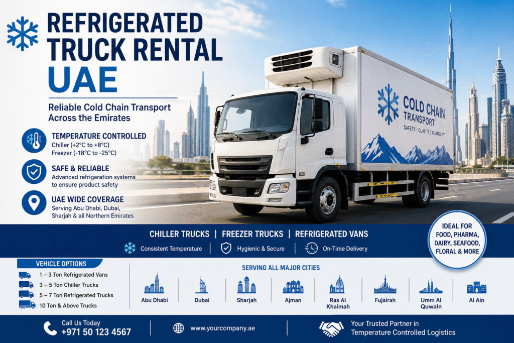 Refrigerated Truck Rental UAE: Reliable Cold Chain Transport Across the Emirates