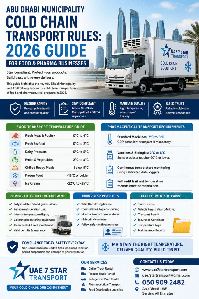 Abu Dhabi Municipality Cold Chain Transport Rules
