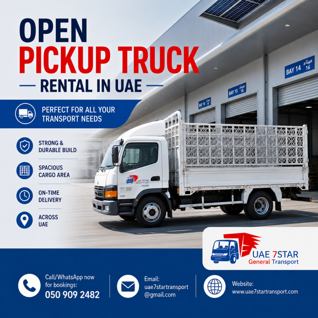 open pickup truck rental.