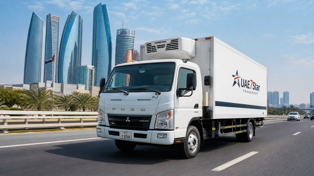 Frozen Food Transport UAE, Food Delivery Chiller Truck UAE, Frozen Goods Transportation UAE, Meat Transport UAE, Dairy Product Transport UAE, Pharmaceutical Transport UAE, Medicine Cold Transport UAE, Vaccine Transport UAE, Temperature Controlled Medicine Delivery UAE, Refrigerated Transport UAE, Cold Chain Logistics UAE, UAE7Star Transport