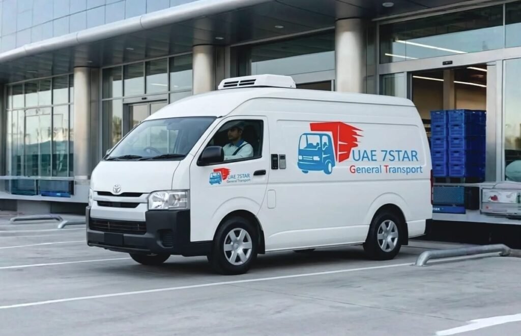 Chiller van for temperature-controlled deliveries in the UAE